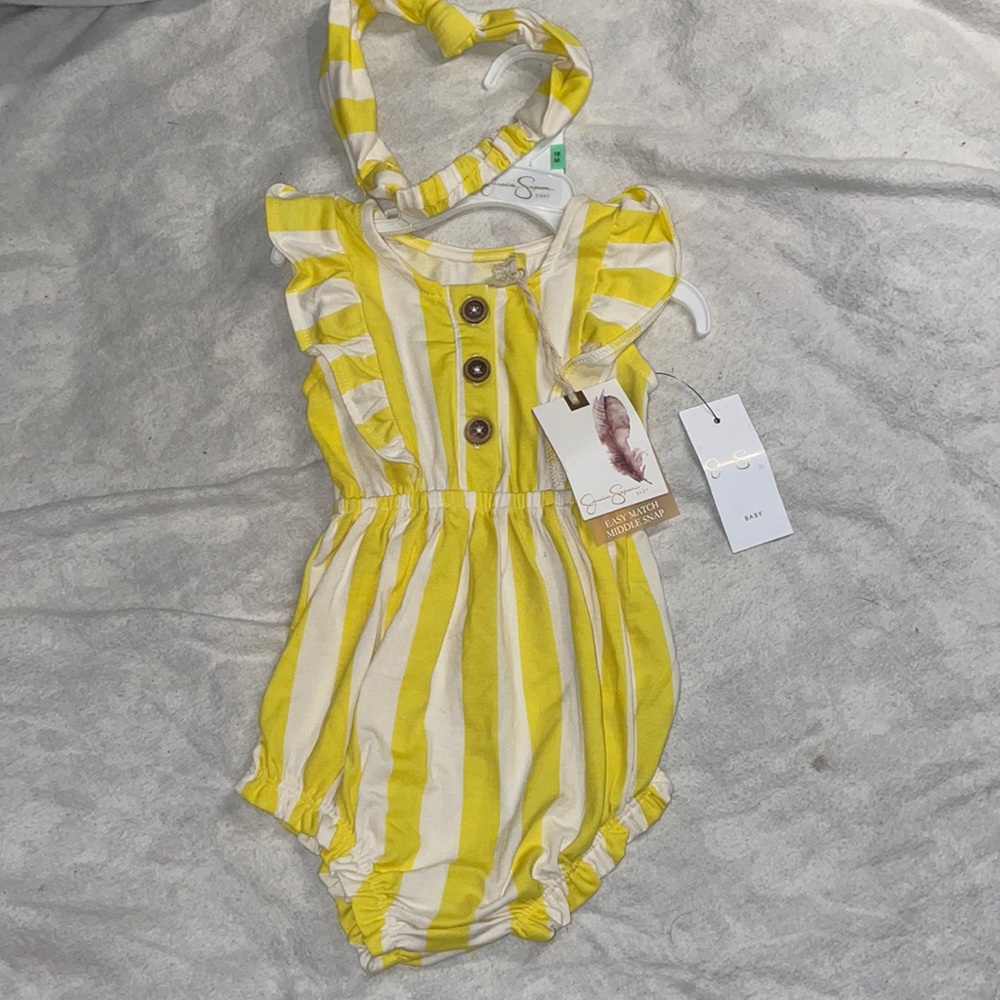Summer Toddler Romper With Headband 🍄